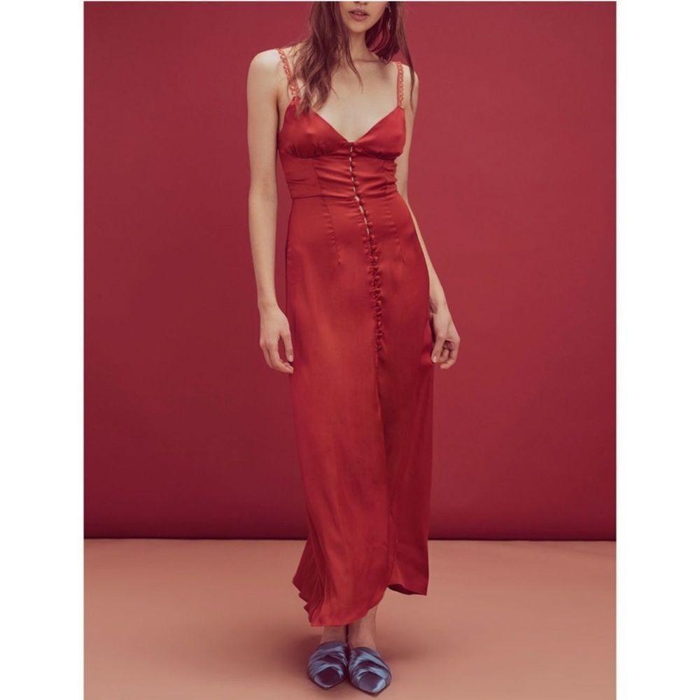 FOR LOVE & LEMONS Isabella Button Up Maxi Dress